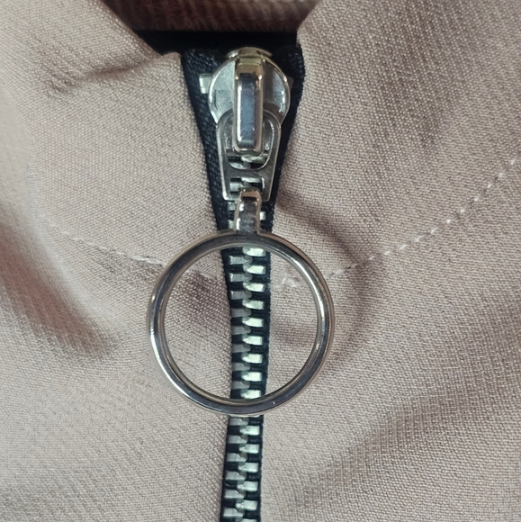 Zara women's beige,black,cream hooded long-sleeved lightweight jacket size M - Picture 4 of 8